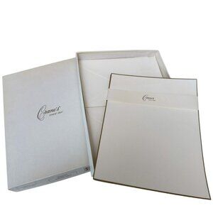 CRANES Fine Writing Paper 18 sheets + Envelopes Cream Gold Partially Used Boxed